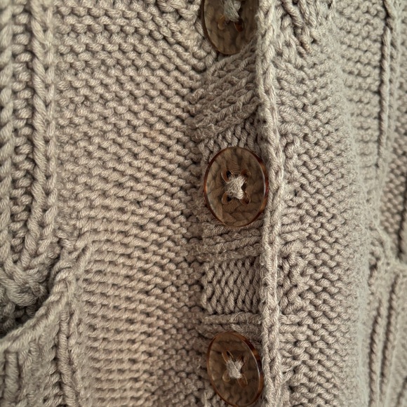 Vintage Twinkle by Wenlan Knit Hoody Sleeveless Sweater Cardigan with Tie - Picture 5 of 5
